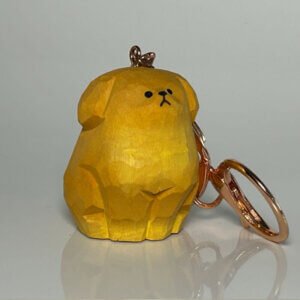 Golden Retriever Sculpture Keychain